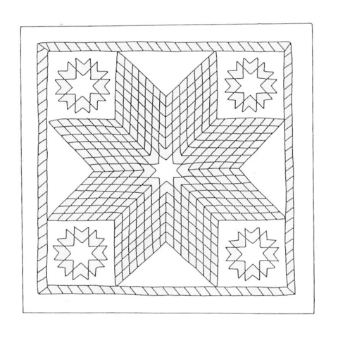 Octagon Star Mandala Coloring Page